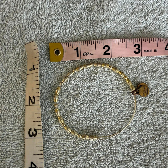 Women's Alex and Ani Gold Beaded Bangle Bracelet One Size - Picture 6 of 7